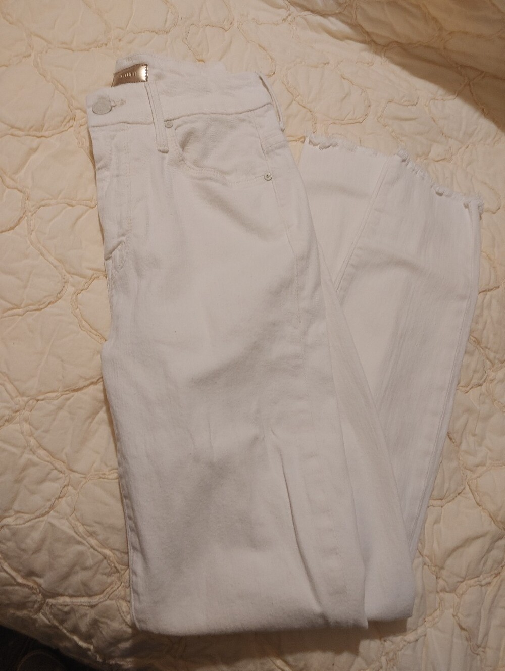 MOTHER High Waisted Looker Ankle Fray Size 25
